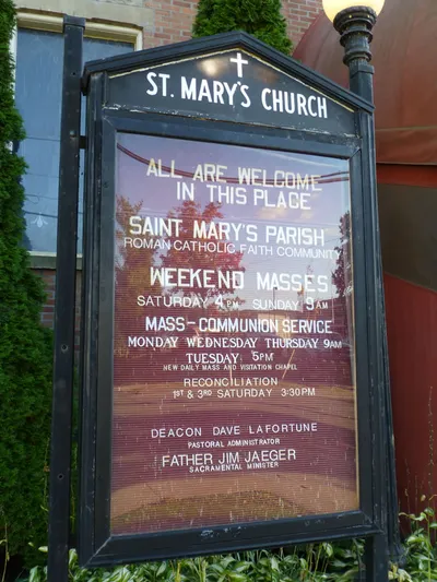Church sign.