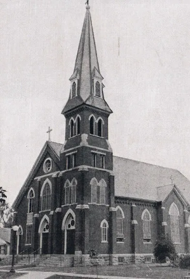Exterior of church, 1939. Source: Catholic Courier Golden Jubilee Edition: 1889-1939