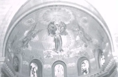 The original sanctuary dome painting. Source: St. Mary's Church Centennial 2005