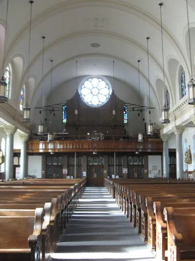 Back of the church.
