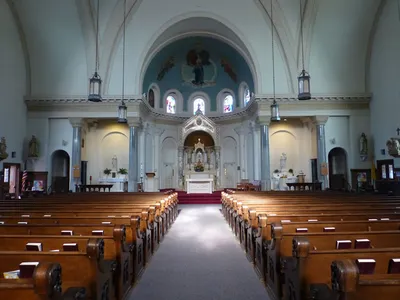 Front of the church.