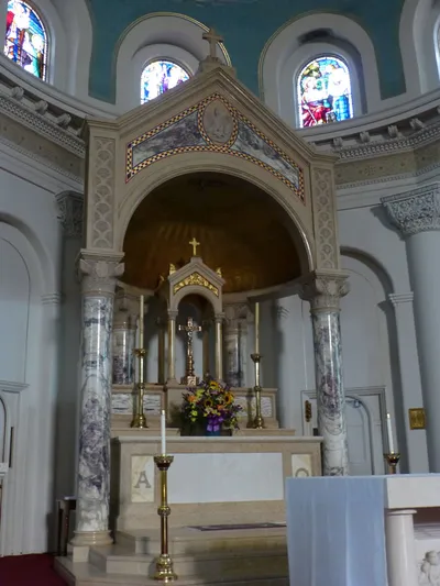 High altar and baldacchino.
