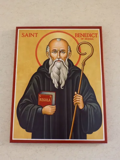 St. Benedict icon.