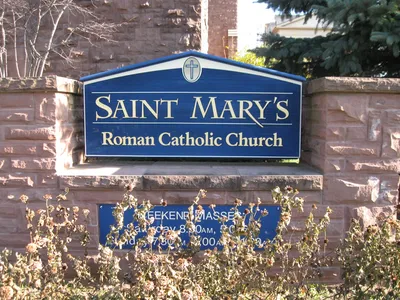 Church sign.