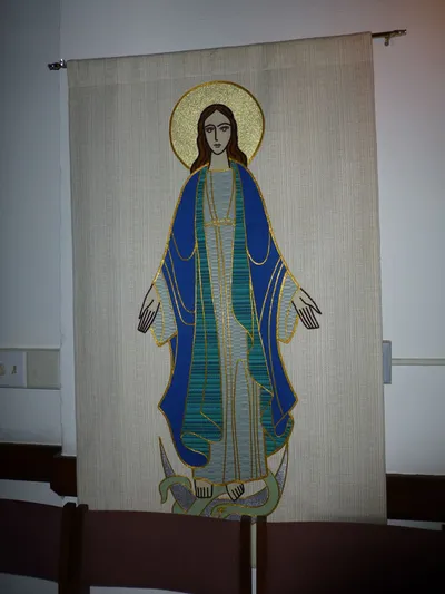 Our Lady banner.
