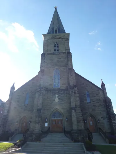 Front of the church.