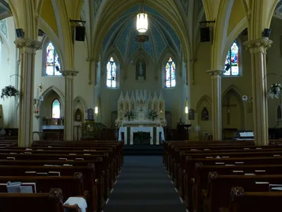 Front of the church.