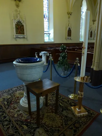 Baptismal font.