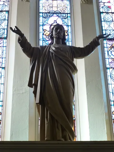 Sacred Heart statue.