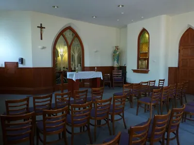 From back left corner.