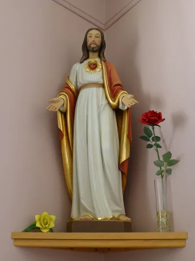 Sacred heart statue.