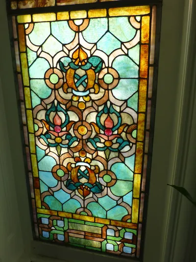 Stained glass.