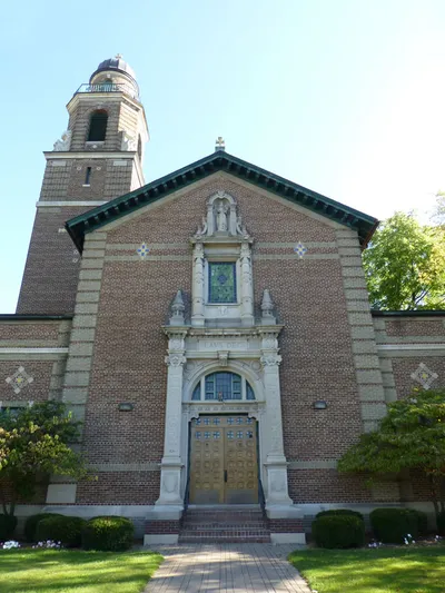 Front of the church.