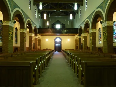 Back of the church.