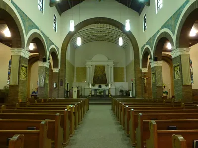 Front of the church.
