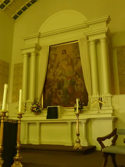 High altar and reredo.