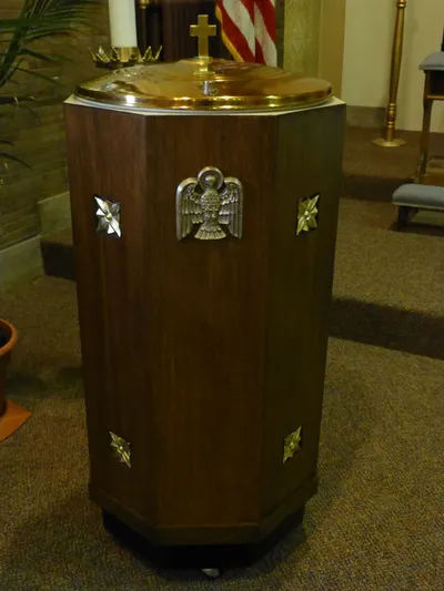 Baptismal font.