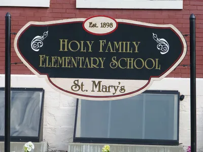 School sign.