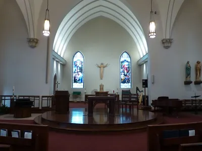 Front of the church.