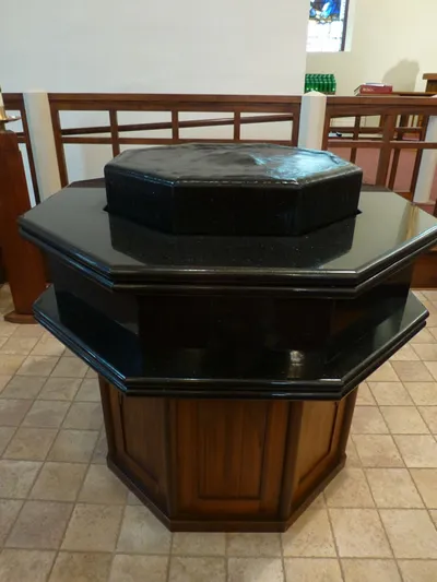 Baptismal font.