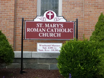 Church sign.