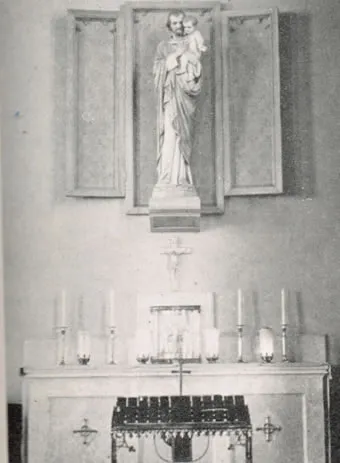 Former St. Joseph's side altar, 1948. Source: Diamond Jubilee St. Mary's Church - May 1948