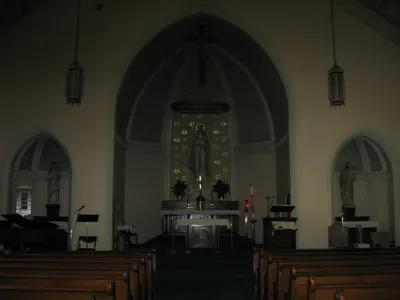 Front of the church.