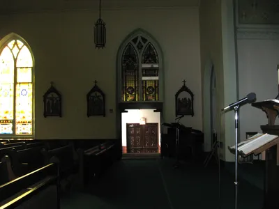 Front left corner.