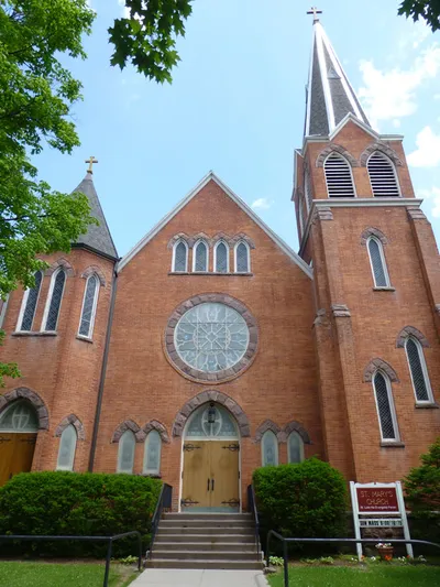 Front of the church.