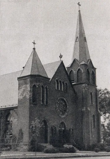 Exterior of church, 1939. Source: Catholic Courier Golden Jubilee Edition: 1889-1939