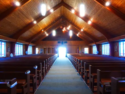 Back of the church.