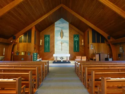 Front of the church.