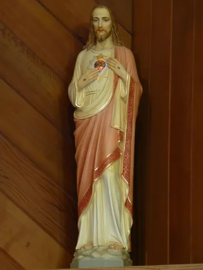 Sacred Heart statue.