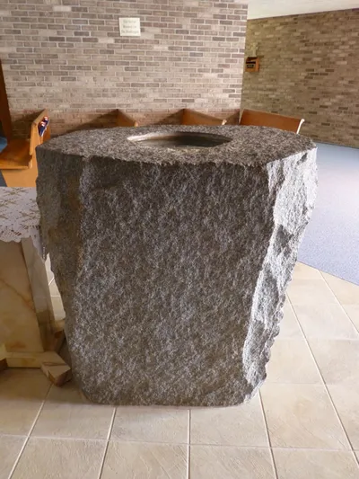 Baptismal font.