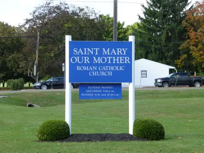 Church sign.