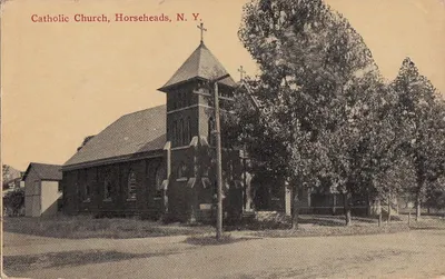 Old postcard of exterior, undated.