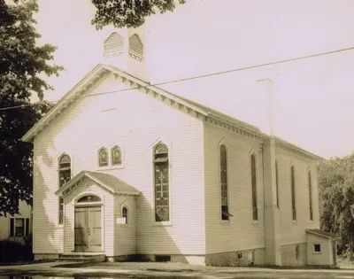 Exterior of former church, undated.