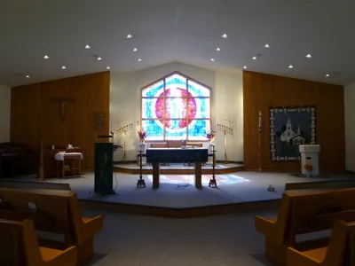 Front of the church.