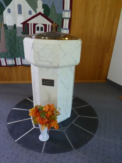 Baptismal font.