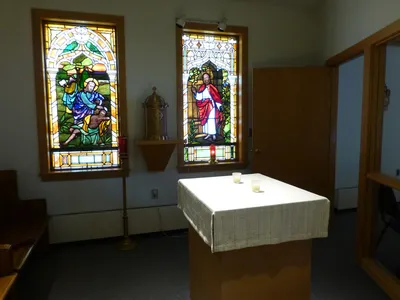 Chapel seen from back.