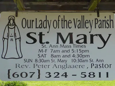 Church sign.