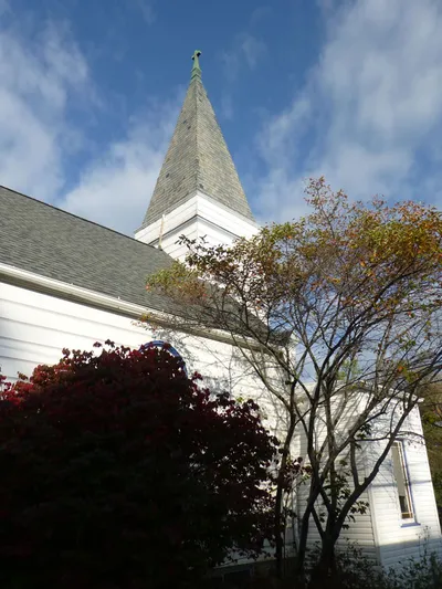 Left side and bell tower.