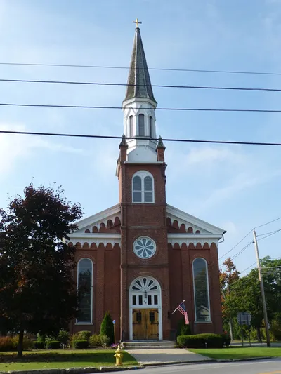 Front of the church.