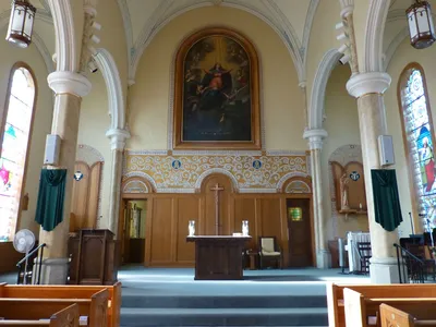 Front of the church.