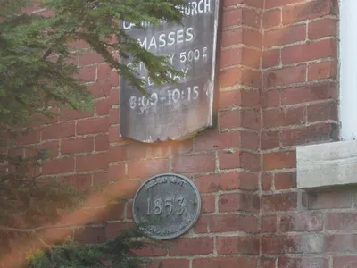 Historic site marker.