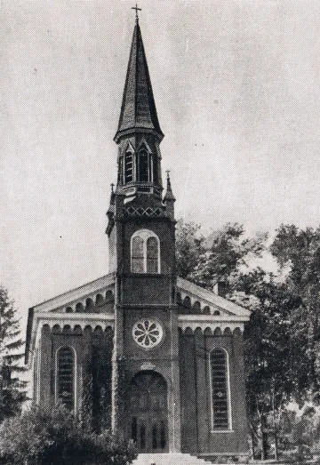 Exterior of church, 1939. Source: Catholic Courier Golden Jubilee Edition: 1889-1939