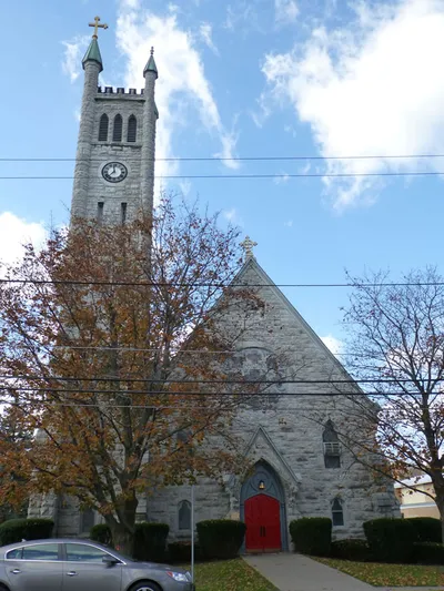 Front of the church.