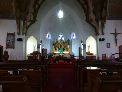 Front of the church.