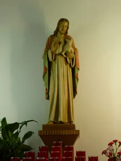 Sacred heart statue.