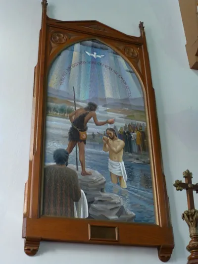 Baptism of Christ painting.
